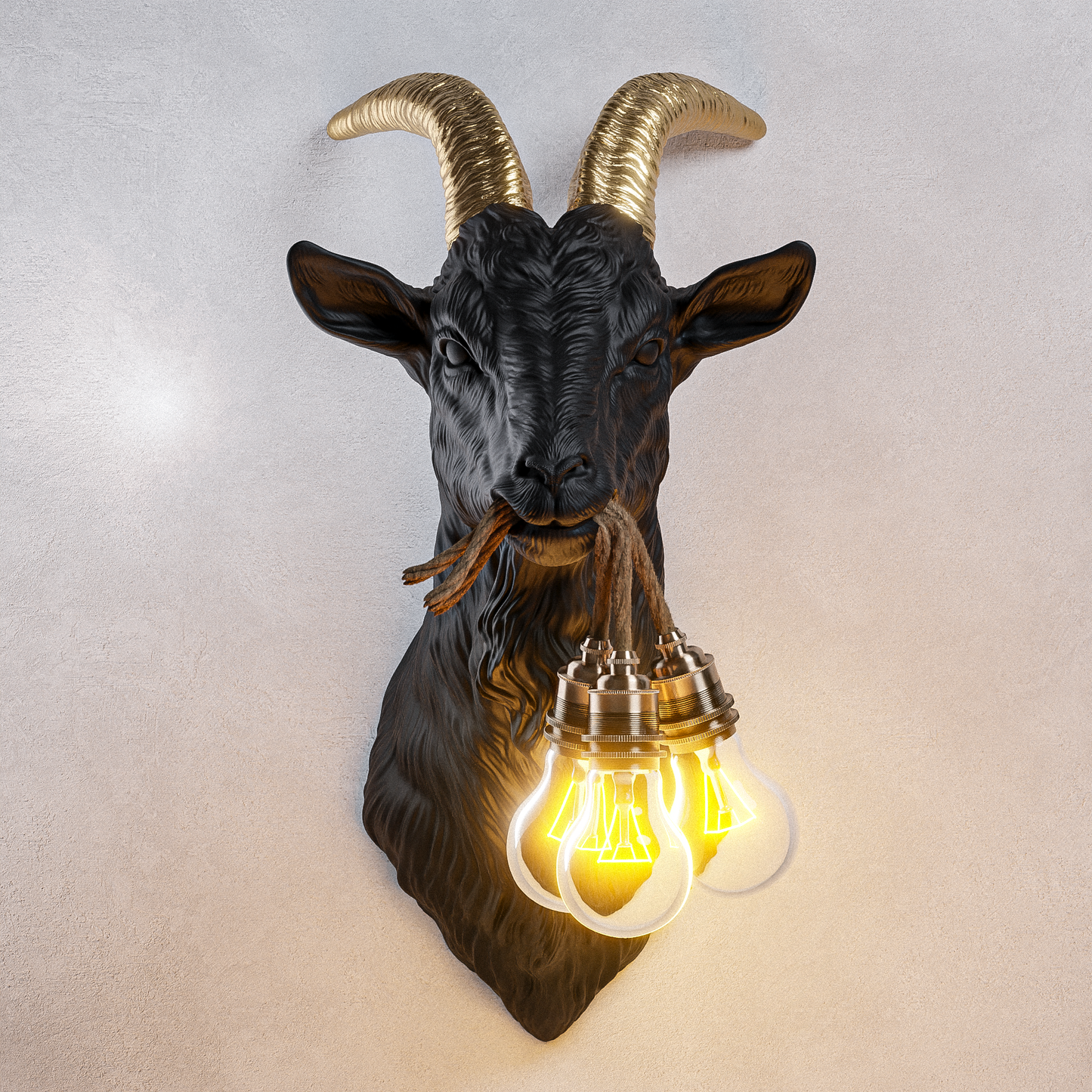 Lampada Capra Nera LINEA TRIPLE