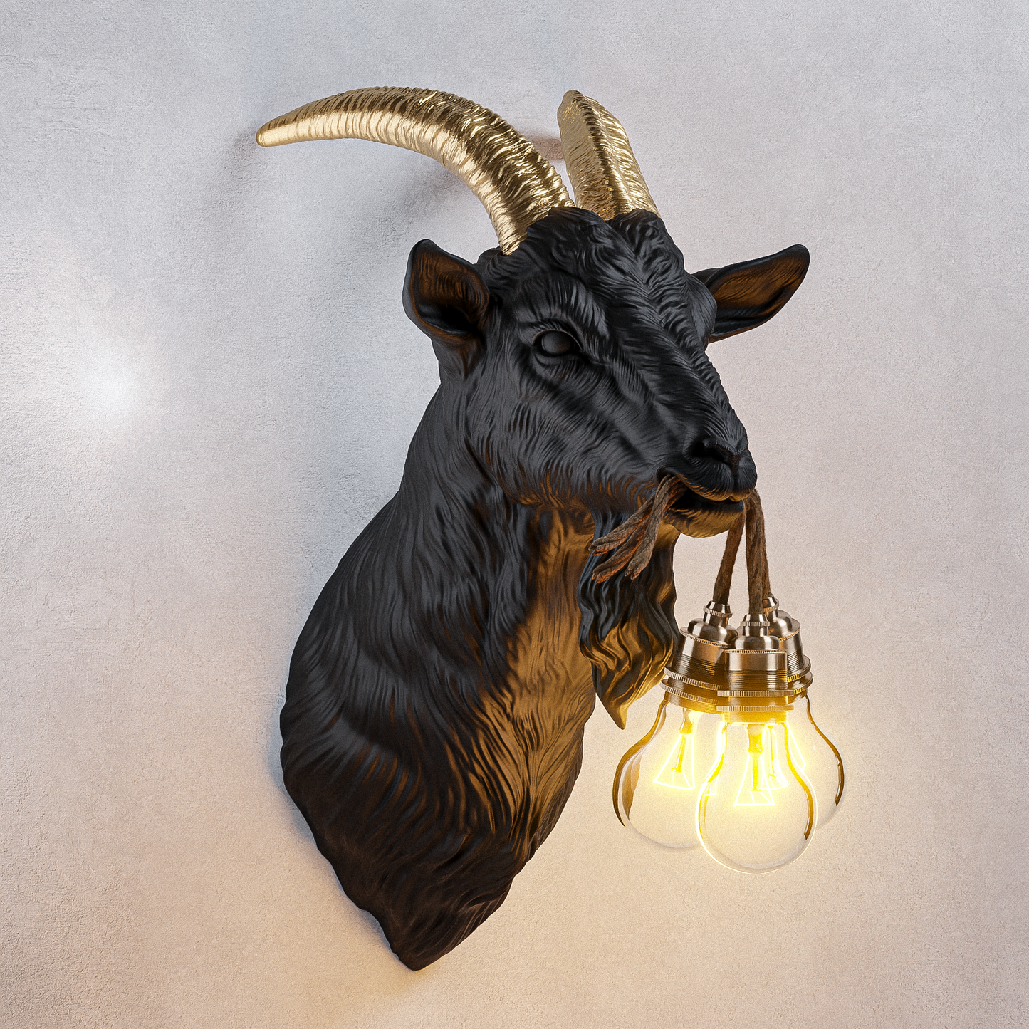 Lampada Capra Nera LINEA TRIPLE