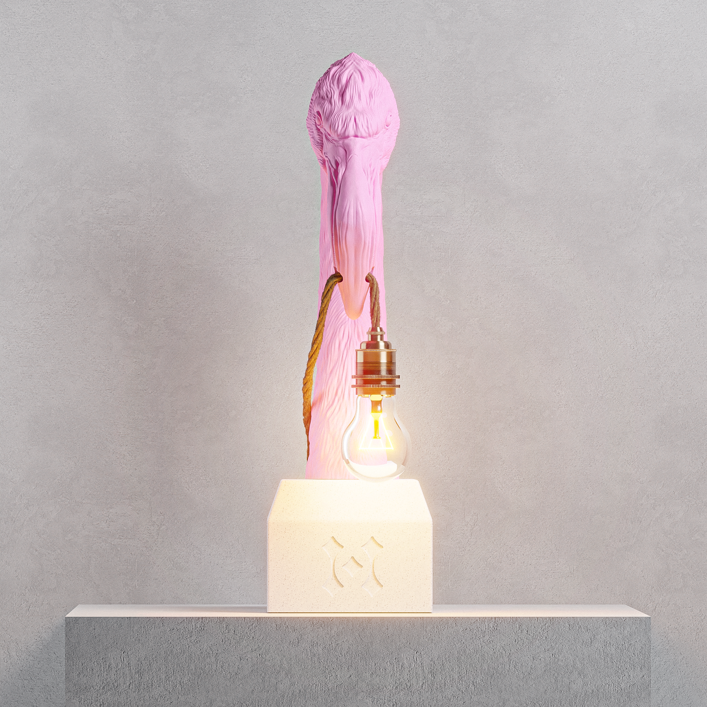 Lampada Fenicottero Rosa/Calacatta