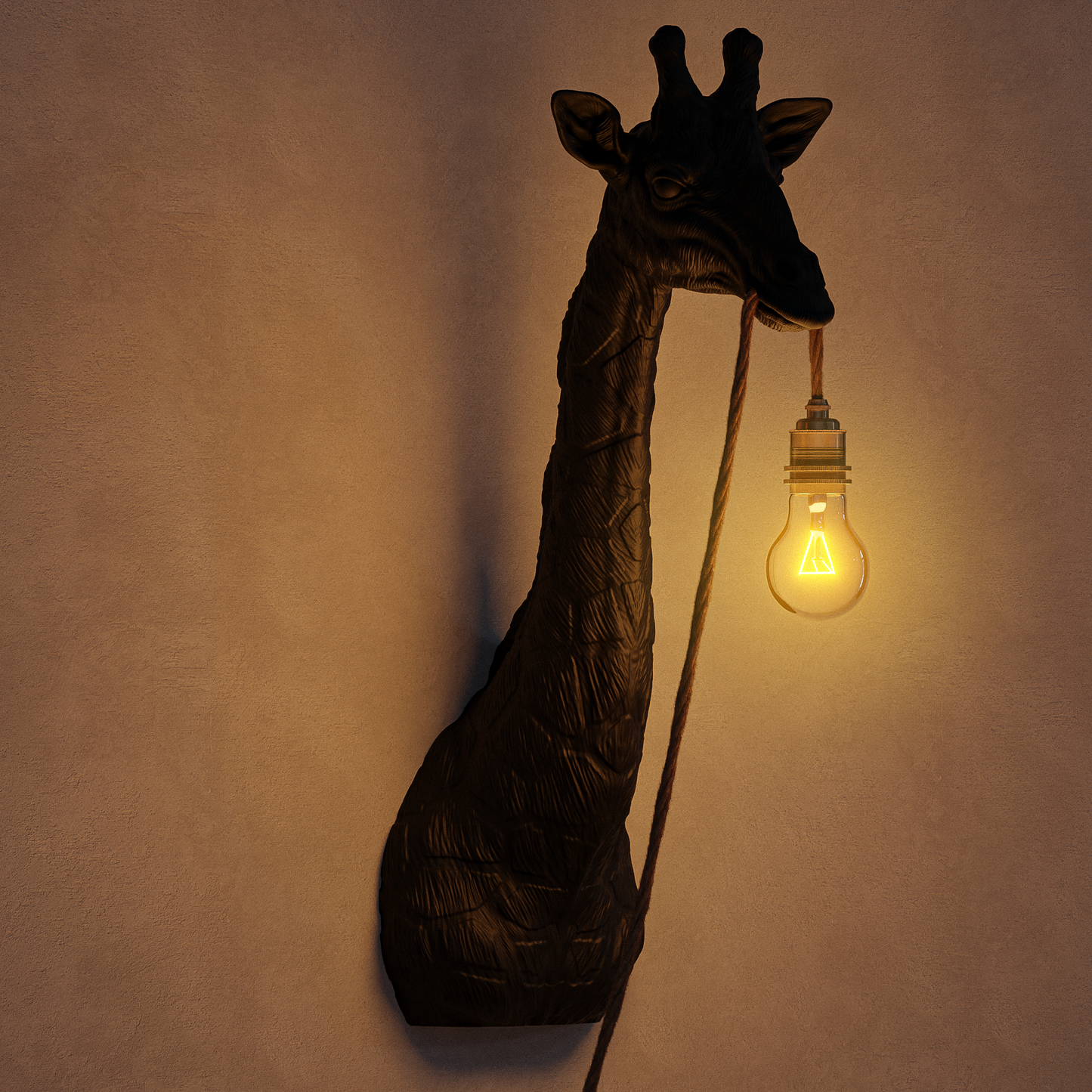 Lampada Giraffa Nero