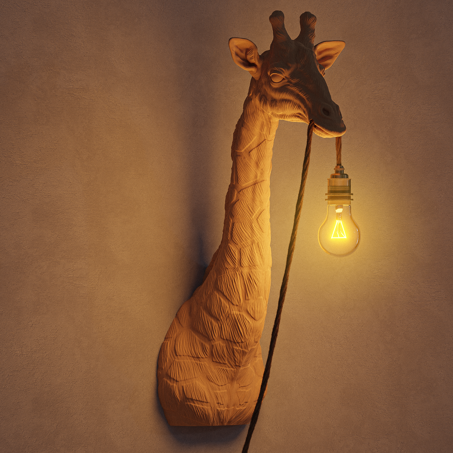 Lampada Giraffa Rovere 30% Fibre di Legno
