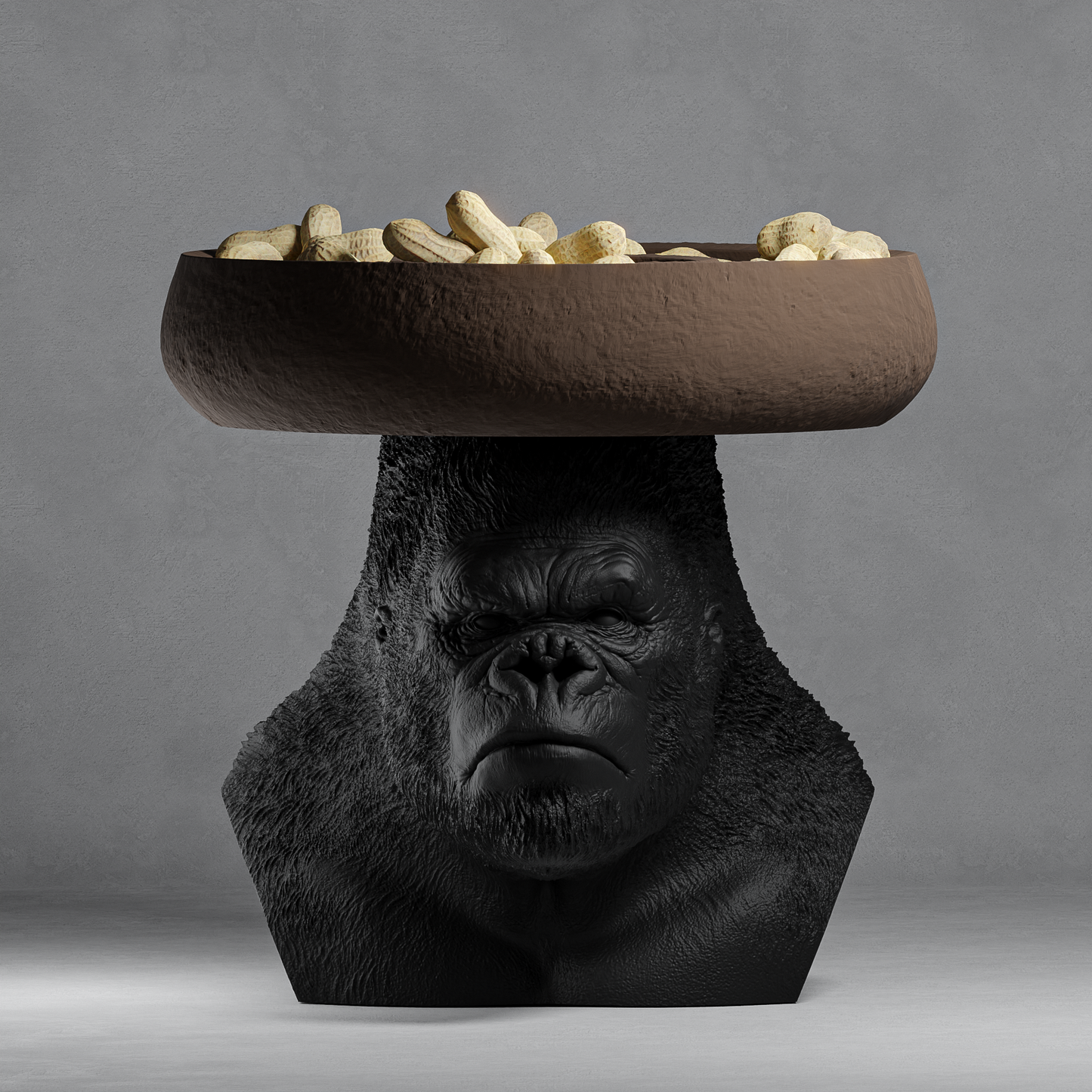 Porta-Snack Gorilla Nero/Sandalo 30% Fibre di Legno