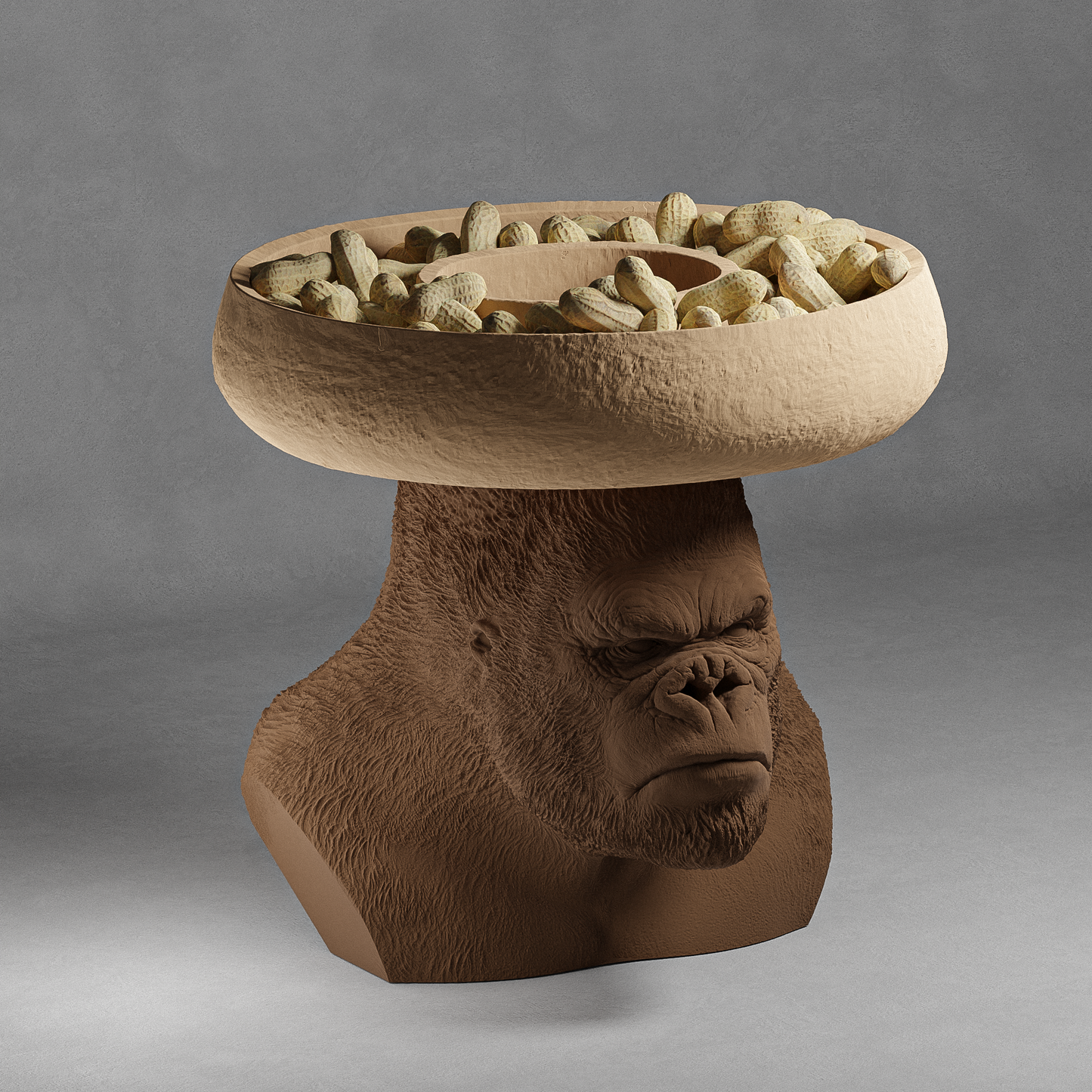 Porta-Snack Gorilla Sandalo/Rovere 30% Fibre di Legno