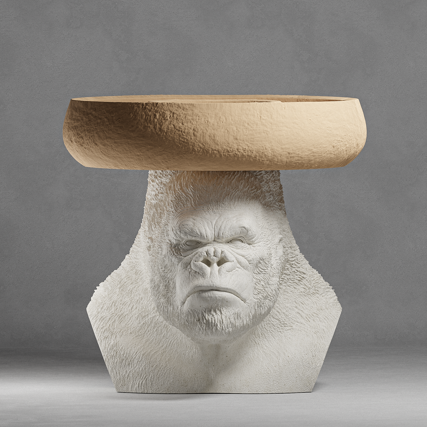 Porta-Snack Gorilla Travertino/Rovere 30% Fibre di Legno