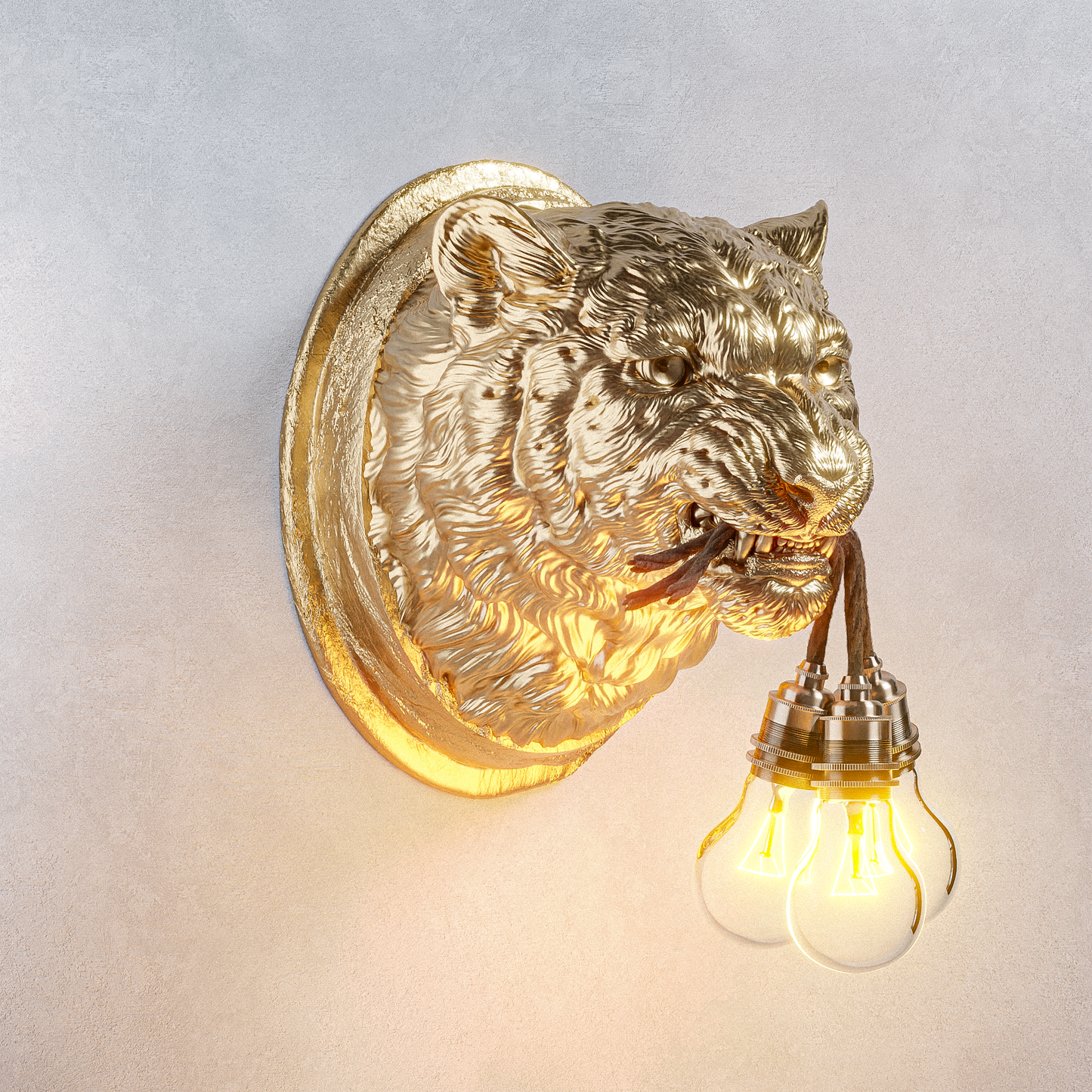 Lampada Leopardo Oro LINEA TRIPLE