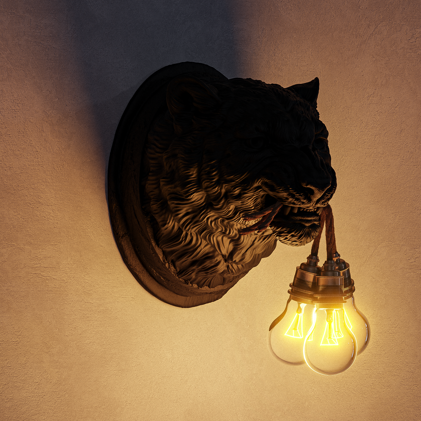 Lampada Leopardo Nero LINEA TRIPLE