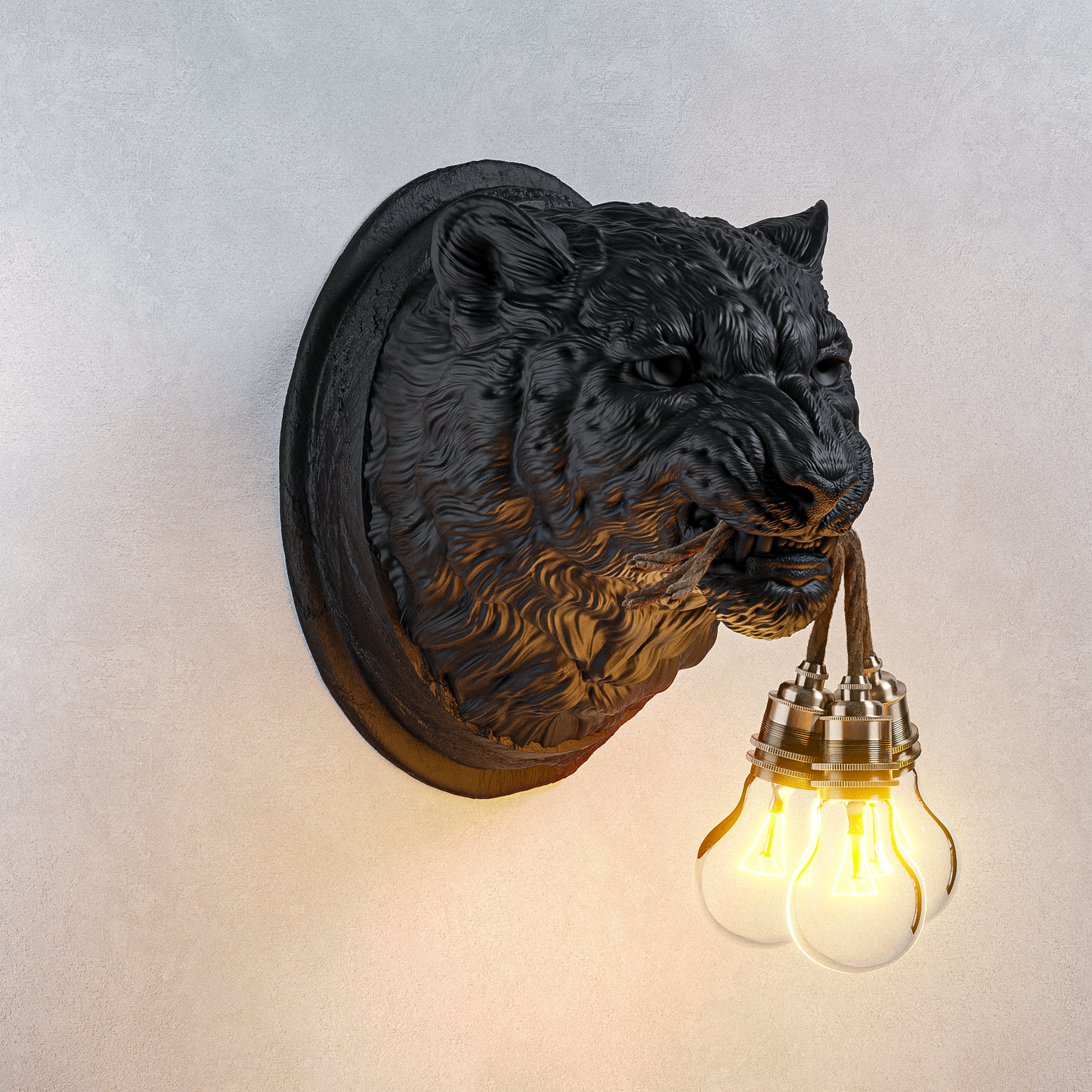 Lampada Leopardo Nero LINEA TRIPLE