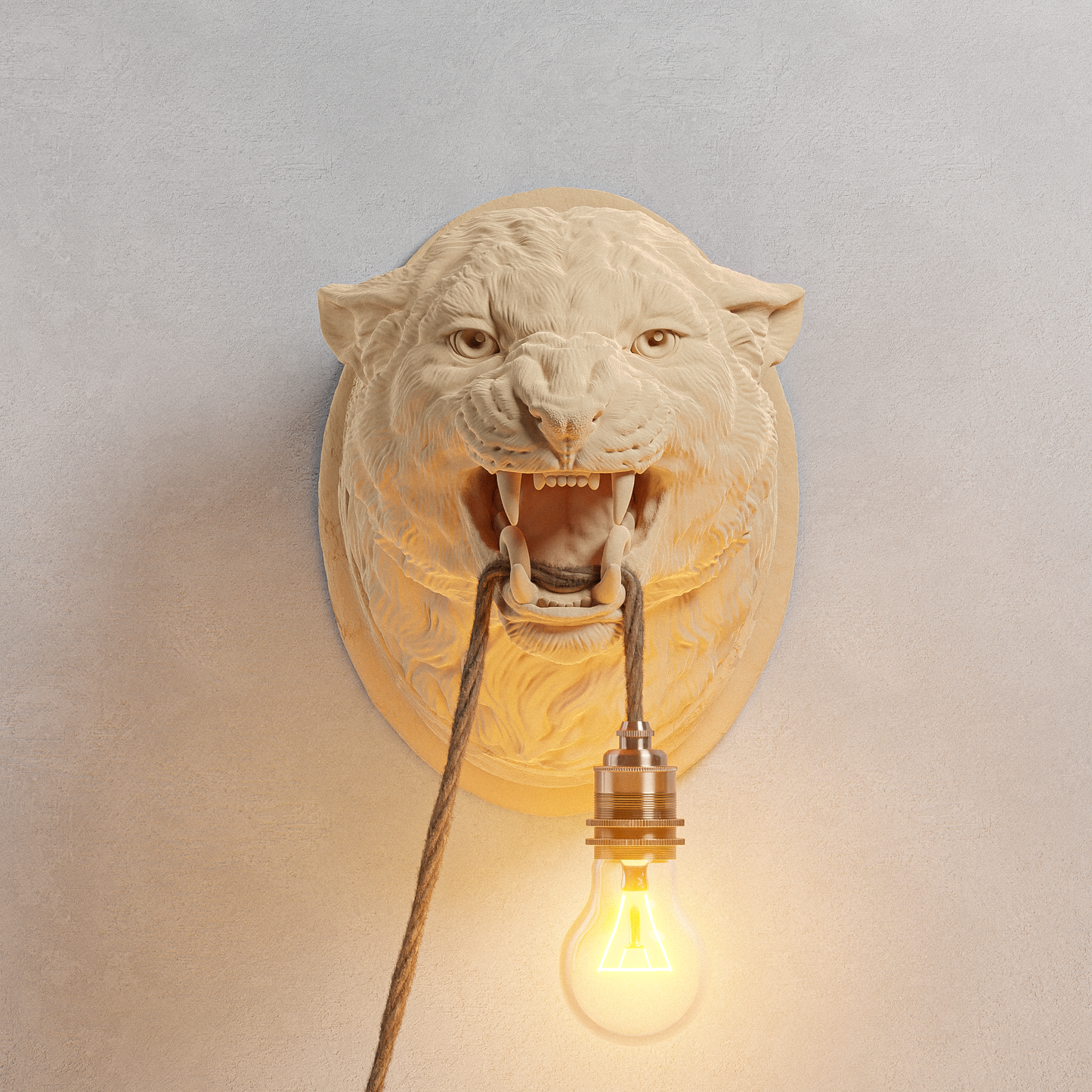 Lampada Leopardo Rovere 30% Fibre di Legno