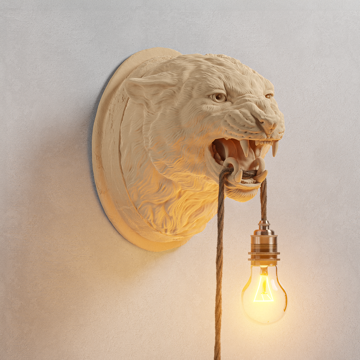 Lampada Leopardo Rovere 30% Fibre di Legno