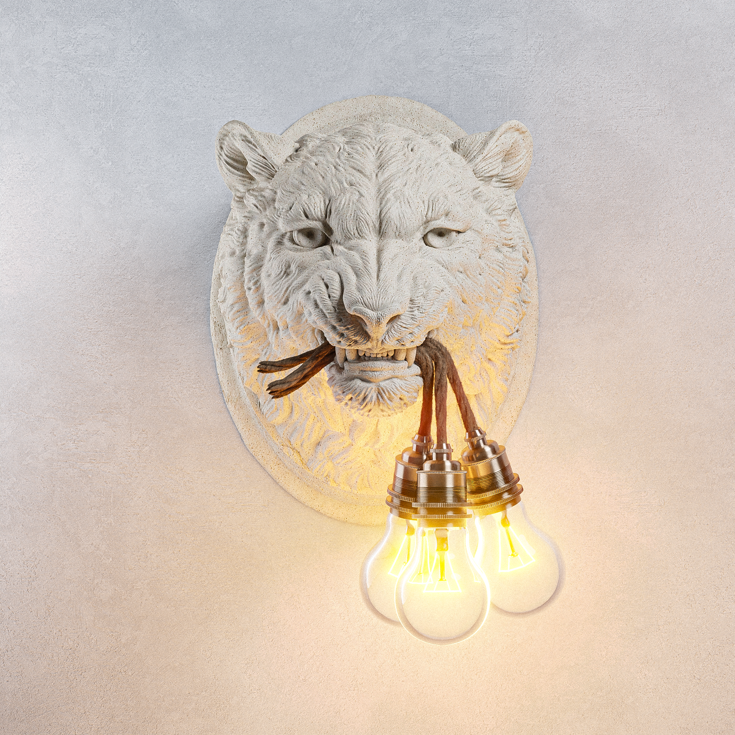 Lampada Leopardo Travertino LINEA TRIPLE