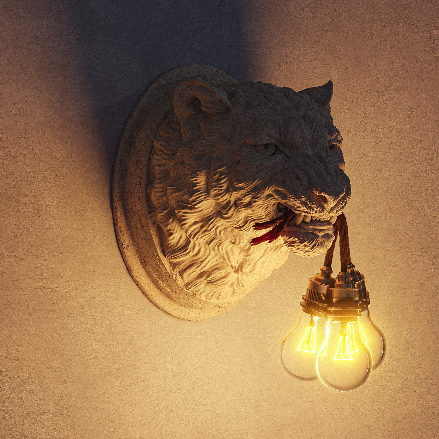 Lampada Leopardo Travertino LINEA TRIPLE