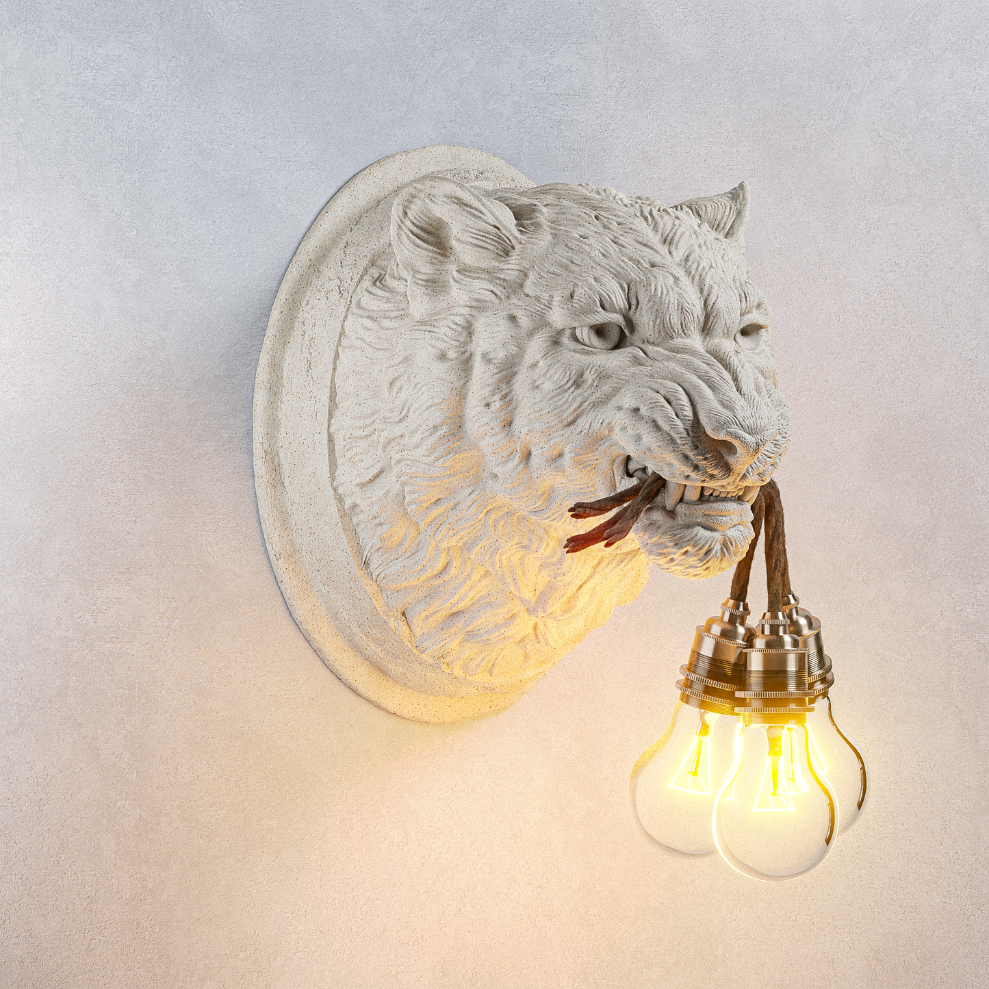 Lampada Leopardo Travertino LINEA TRIPLE