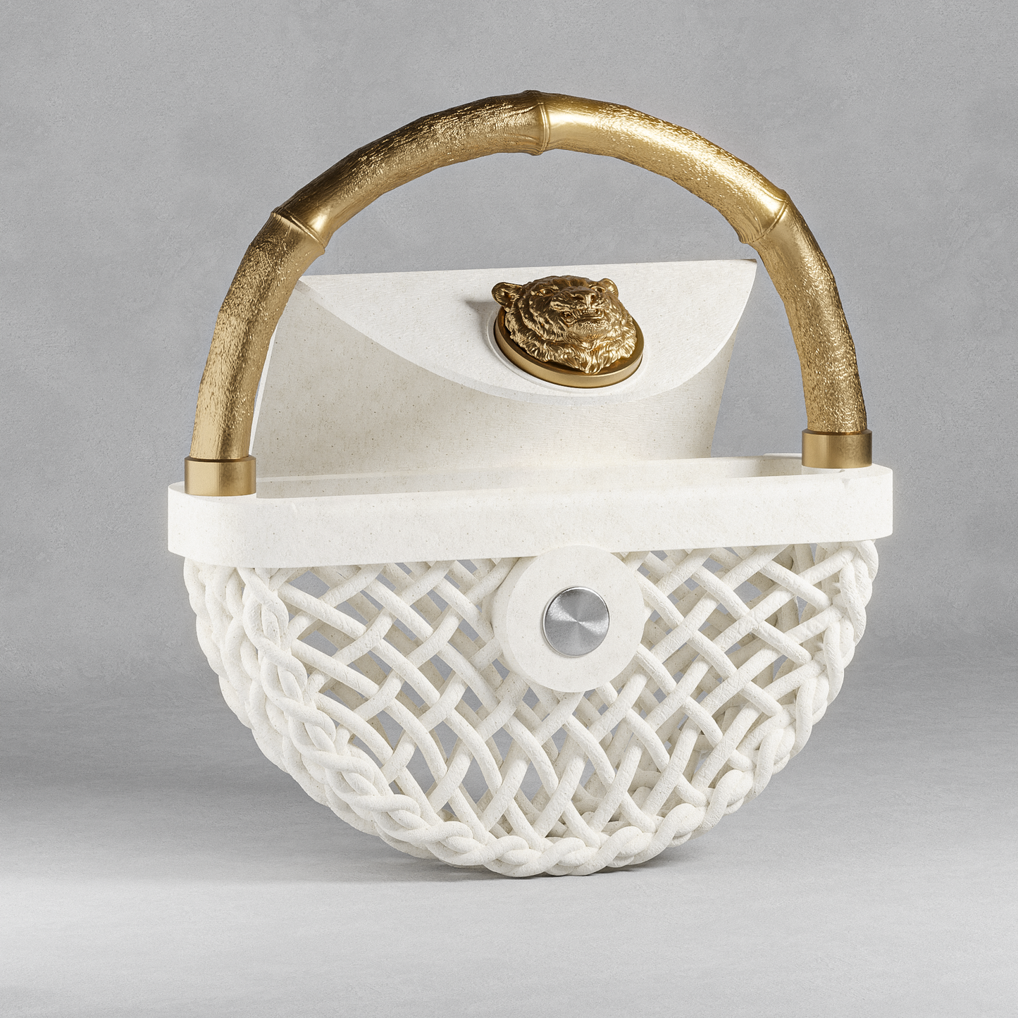 Borsa "JUNGLE" Travertino/Oro