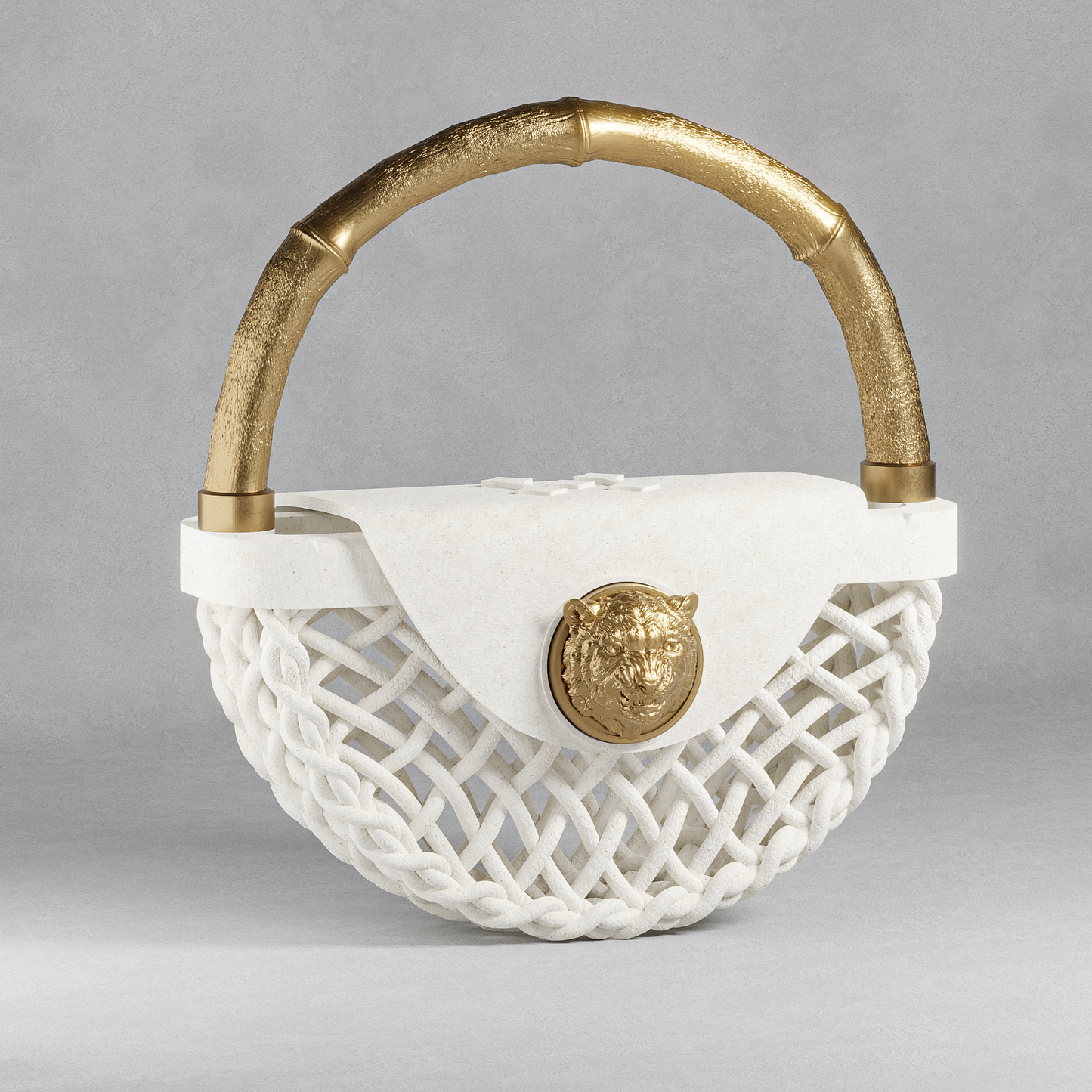 Borsa "JUNGLE" Travertino/Oro