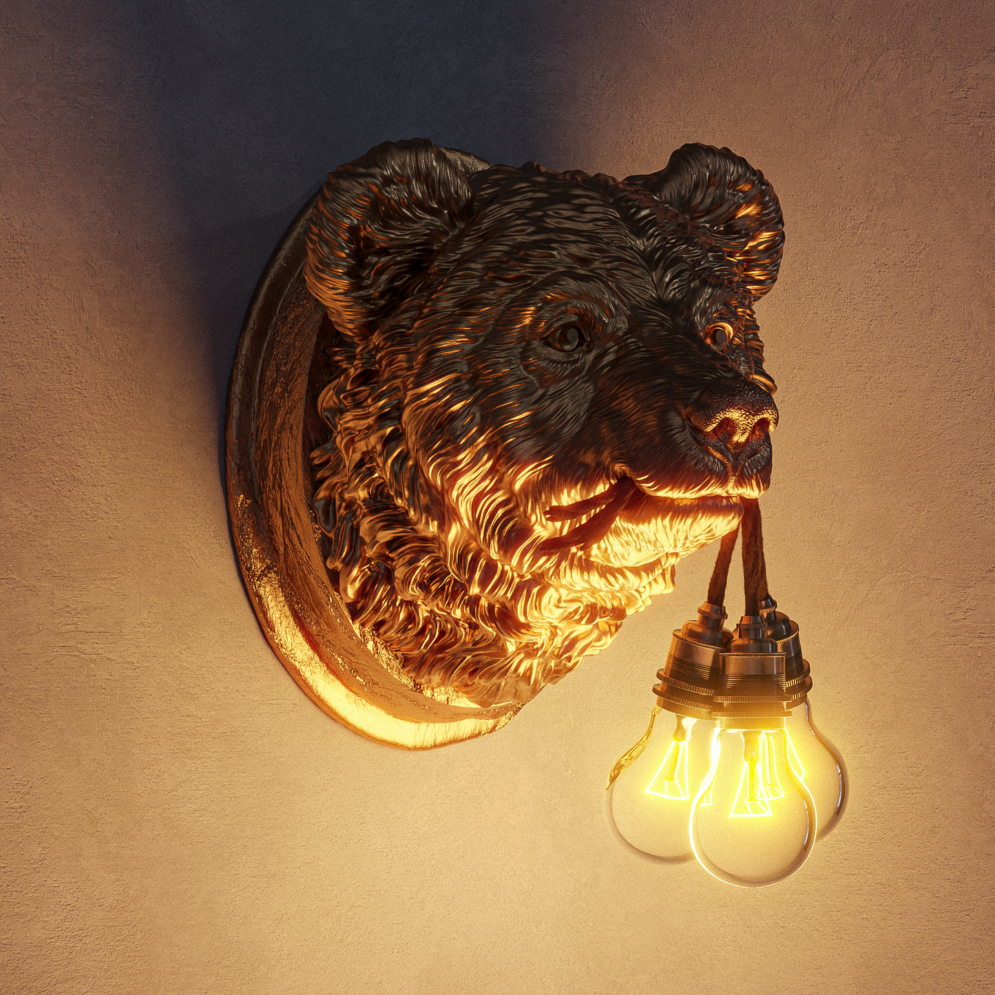 Lampada Orsetto Oro LINEA TRIPLE