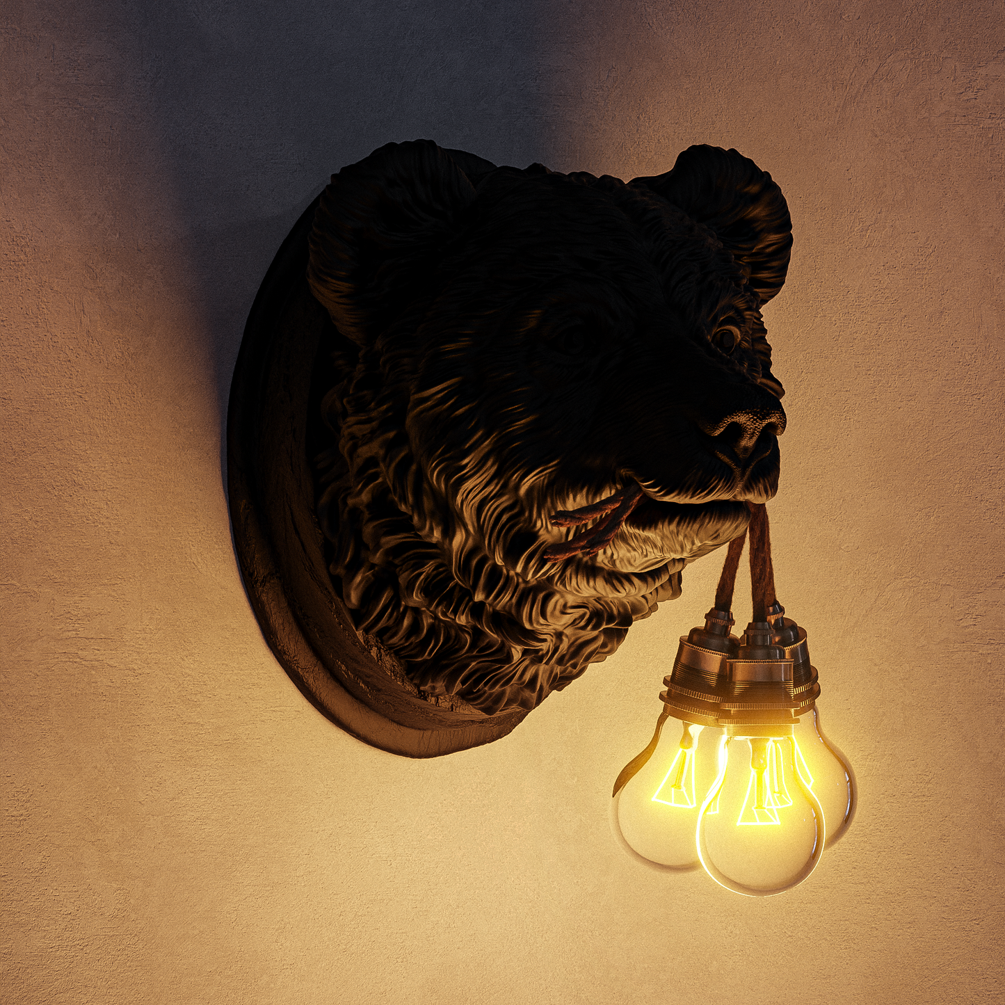 Lampada Orsetto Nero LINEA TRIPLE