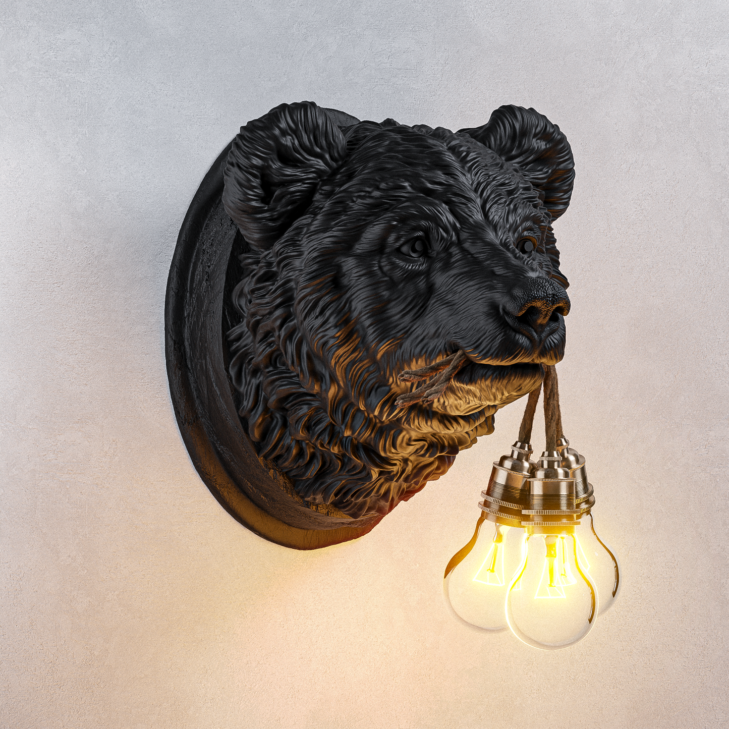 Lampada Orsetto Nero LINEA TRIPLE