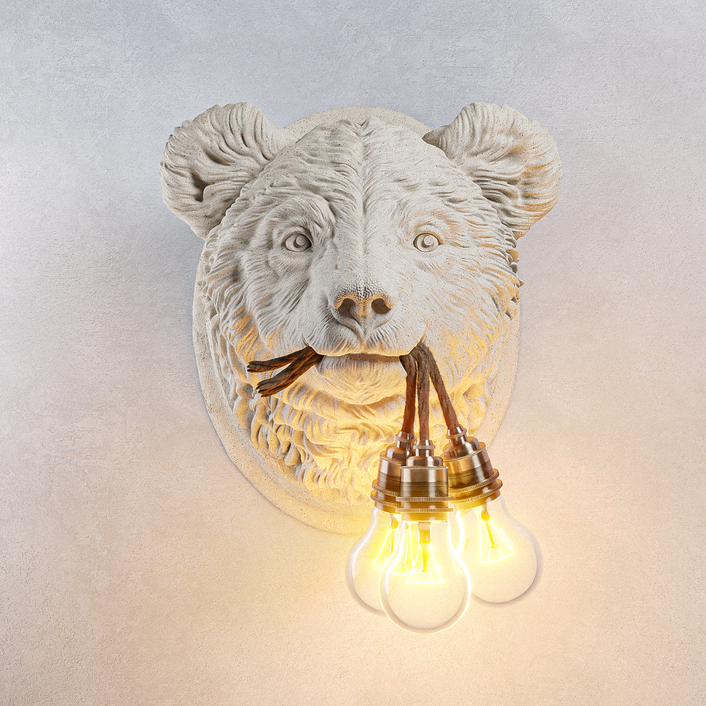 Lampada Orsetto Travertino LINEA TRIPLE