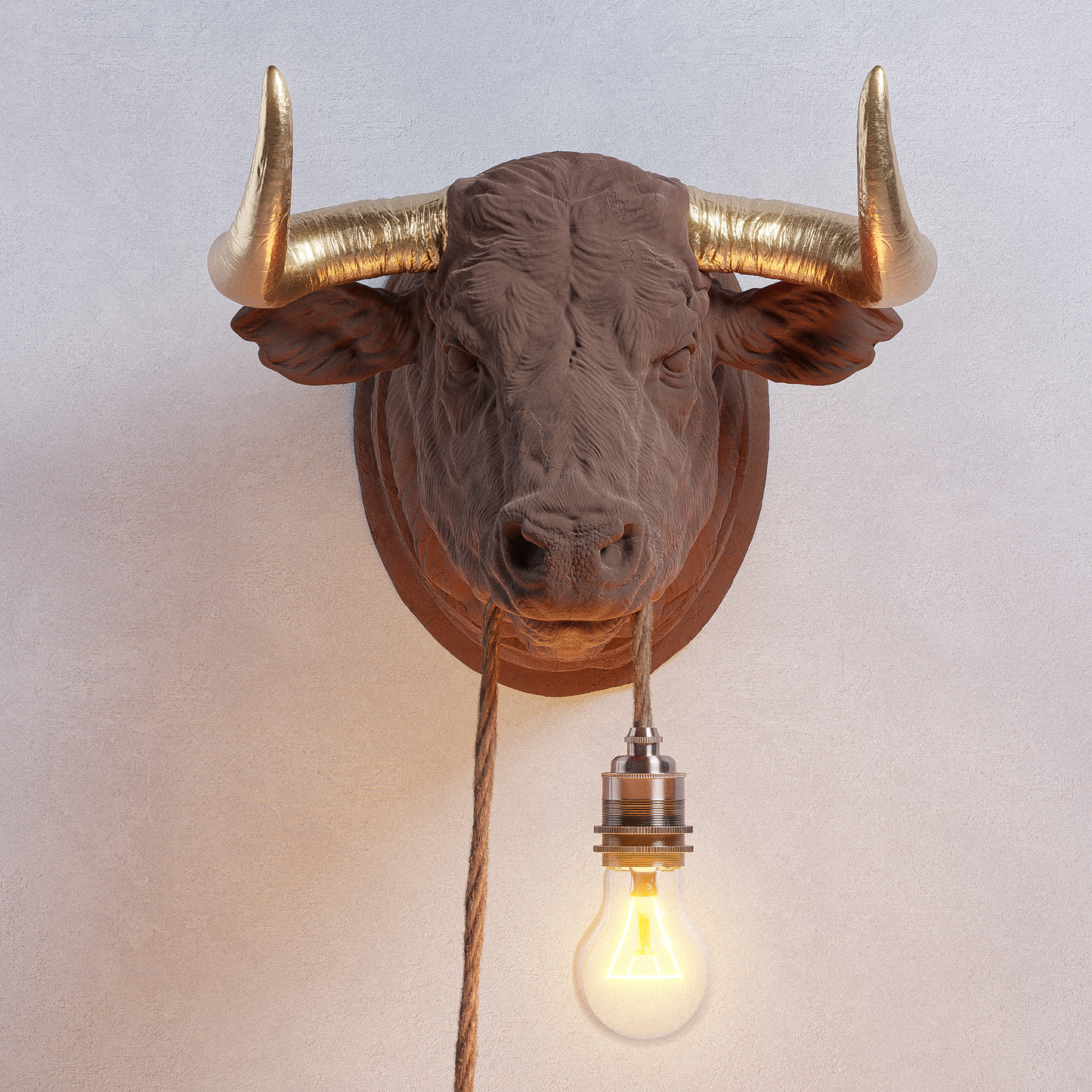 Lampada Toro Sandalo 30% Fibre di Legno