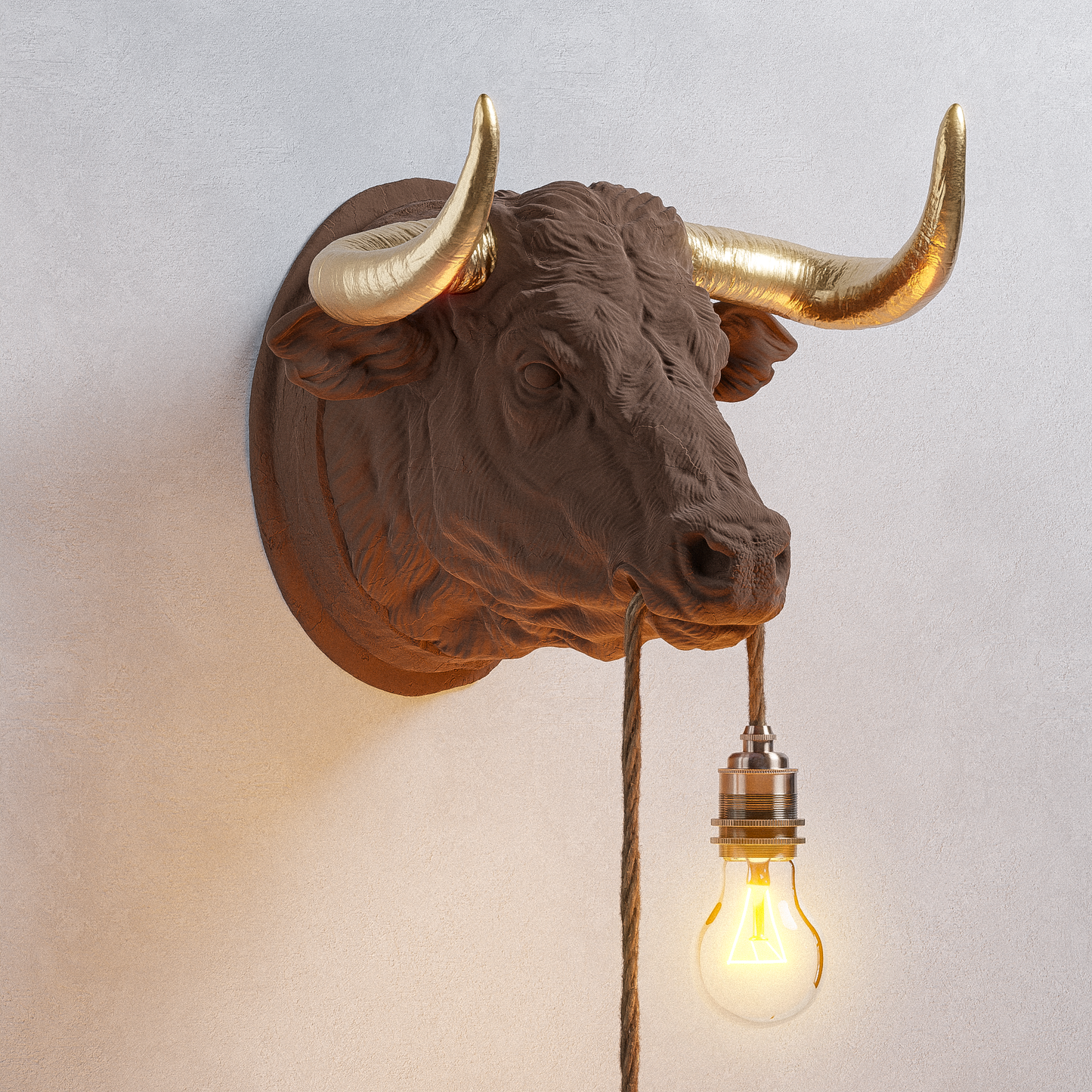 Lampada Toro Sandalo 30% Fibre di Legno