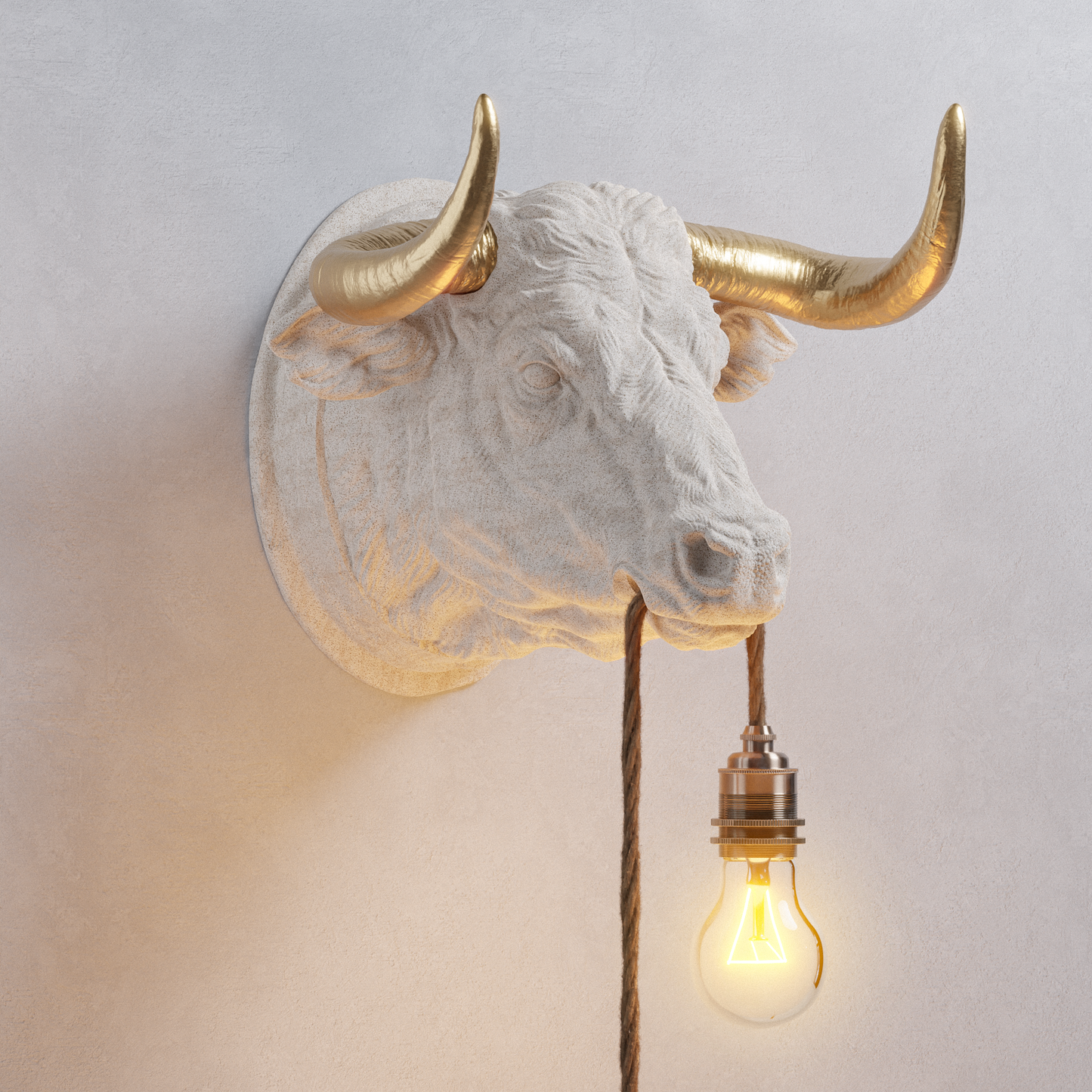Lampada Toro Travertino