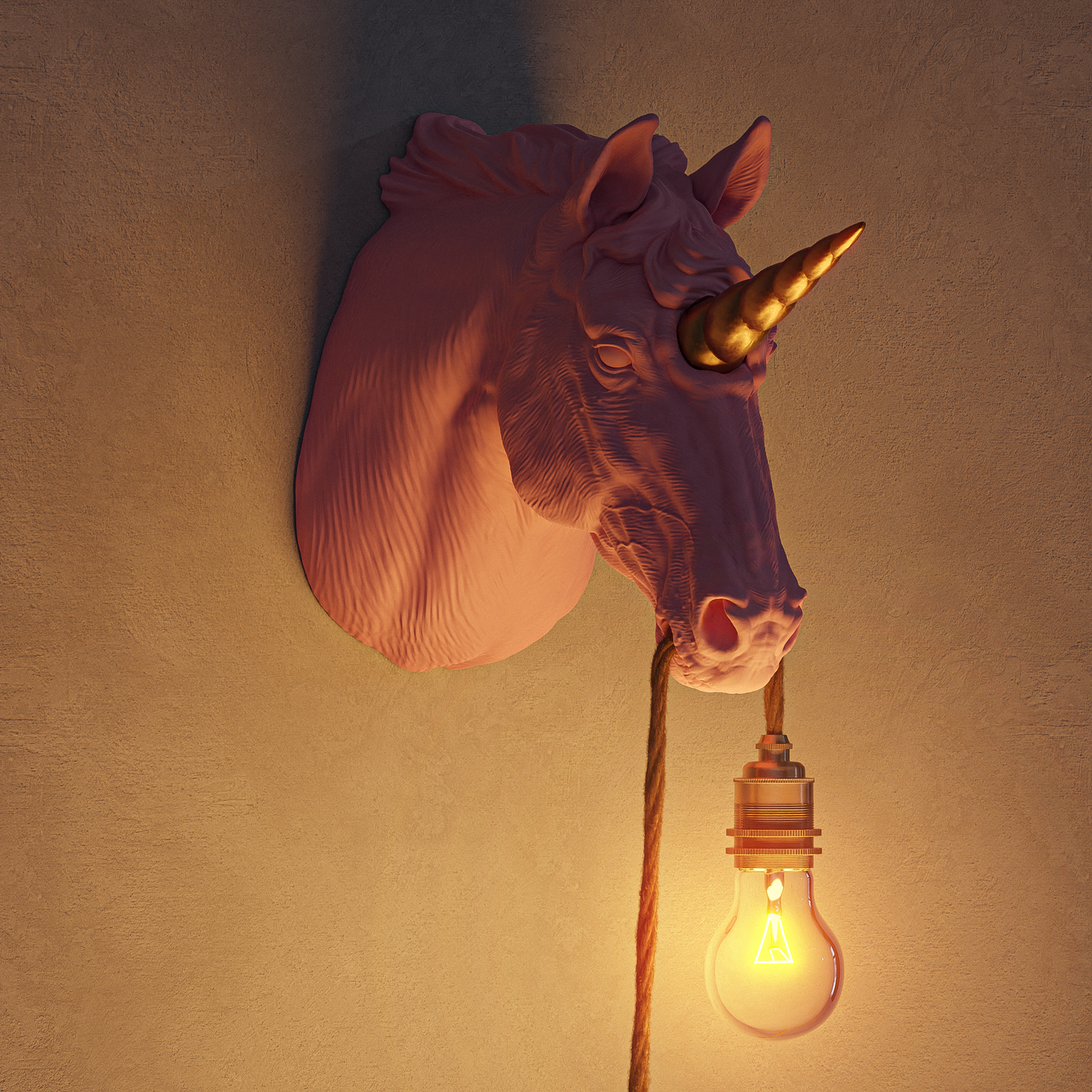 Lampada Unicorno Candy/Oro
