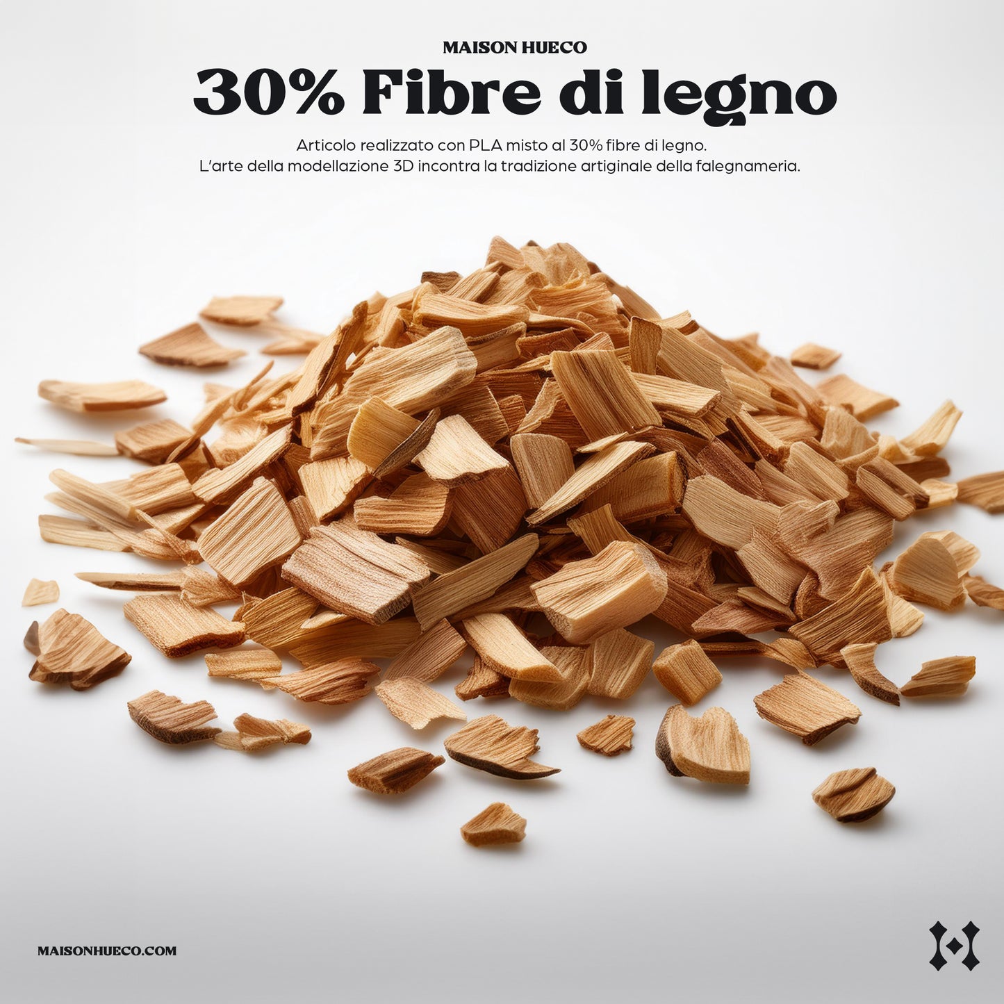Lampada Capra Rovere 30% Fibre di Legno LINEA TRIPLE
