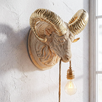 Aries Lamp Oak/Gold 30% Wood Fibers