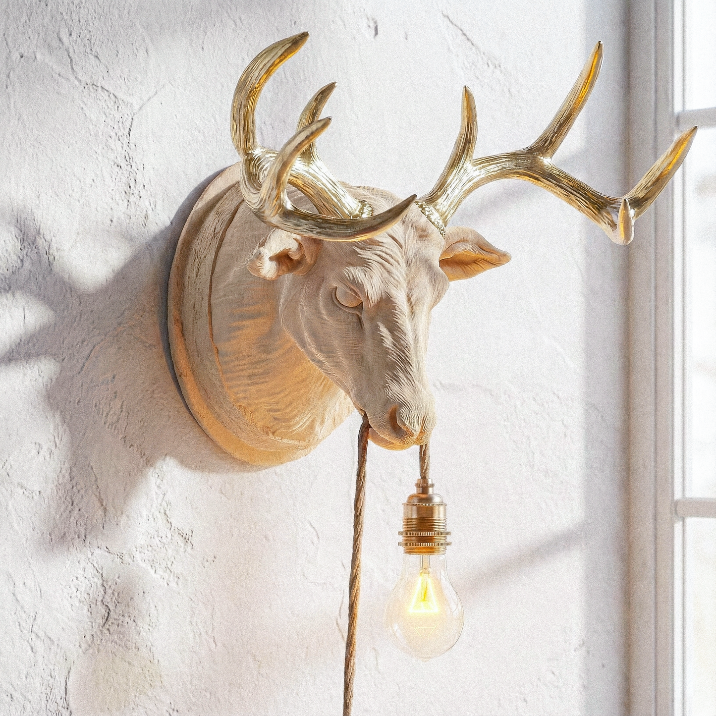 Deer Lamp Oak/Gold 30% Wood Fibers