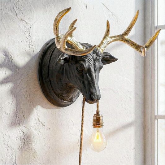 Deer Lamp Black/Gold