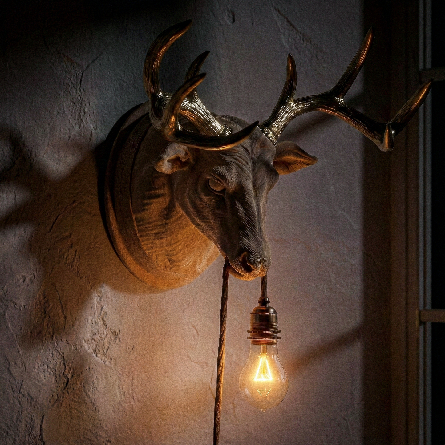 Deer Lamp Oak/Gold 30% Wood Fibers