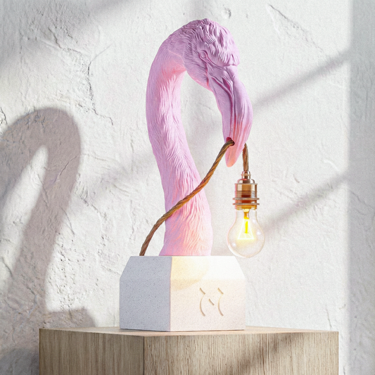 Lampada Fenicottero Rosa/Calacatta