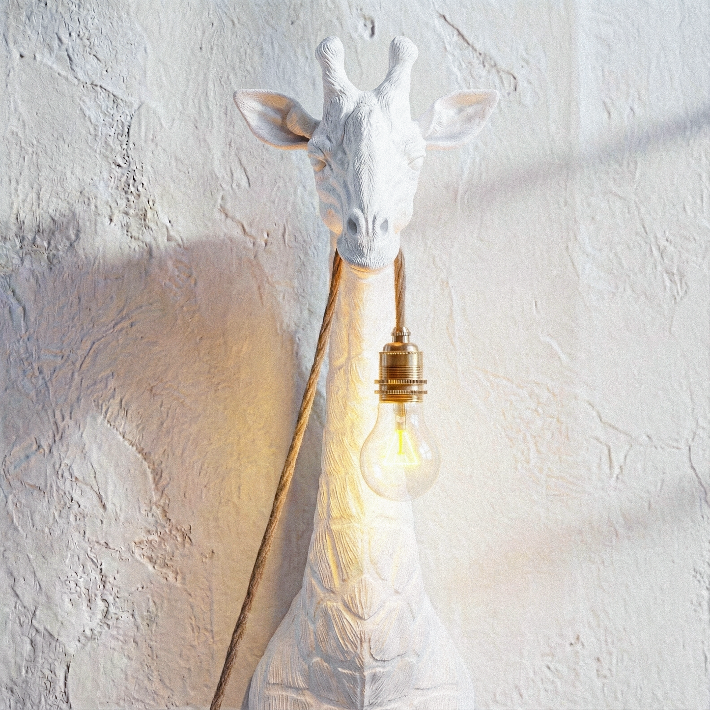 Travertine Giraffe Lamp