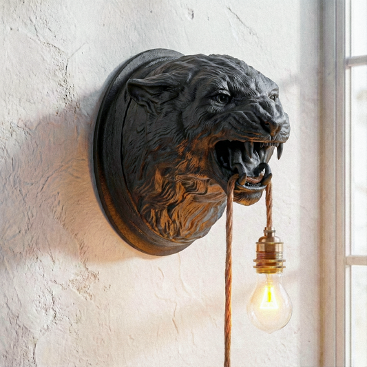 Black Leopard Lamp
