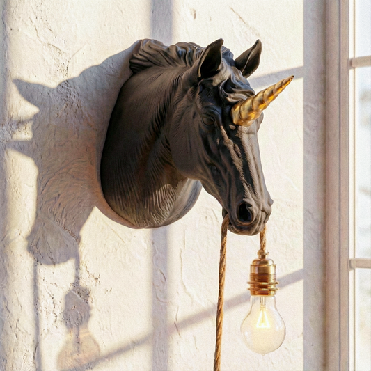Black/Gold Unicorn Lamp